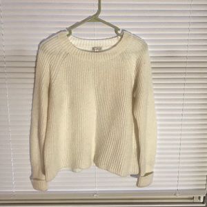 White Gap sweater
